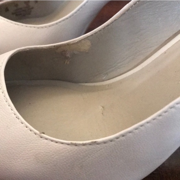 Franco Sarto Leather Caspian Pumps Cream Size 9 - Picture 11 of 12